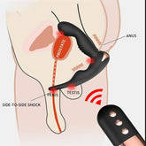 Masajeador de próstata con tapón anal y doble descarga, control remoto inalámbrico, masturbador sexual, productos para adultos.